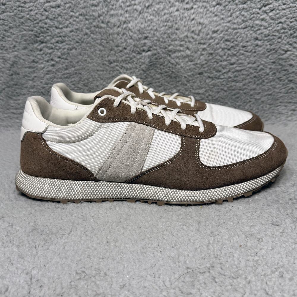 johnnie-O‎ Range Runner 2.0 Mens Size 11.5 Golf Shoes White Brown Hybrid Casual